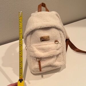BearPaw Off-White Backpack with Brown Accents Bear Paw
